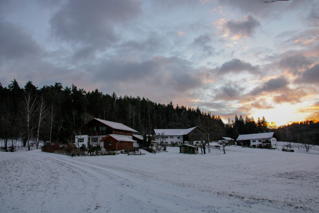 Winterwanderung in Niederbayern bei Gotteszell, romantisch, hd